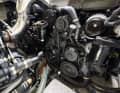VGT500 The three Swedish diesel engines have sufficient space in the engine compartment of the 1501. A large external filter with water separator and sight glass ensures clean fuel for each engine. The two oil filters are easily accessible in front of the belt drive