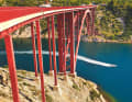 Bridge over troubled water: A 55 metre high road bridge spans the Novsko Ždrilo strait, the natural connection between the
	connection from the Velebit Channel to the Novigrad Sea