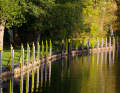 Deserted waiting area at Strasen lock - completely unthinkable at any other time of the season and especially in summer