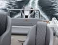 The solidly constructed water ski bar is on the accessories list