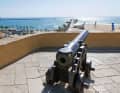 Seewärts gerichtete Kanone auf der Fortaleza de Santa Cristina in Portimão