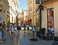 Street musicians in the historic centre of Montpellier