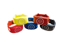 The wristbands come in a wide variety of colours – so there’s something for everyone. Children, in particular, can be persuaded to wear a wristband if you choose the right colour