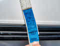 Data sheet: Test mark, tensile force, manufacturer and date of manufacture: The label lists all the important data for the tensioning strap