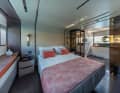 Cabins across the entire width with en-suite bathrooms