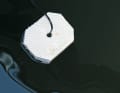Its sensor measures the water temperature.