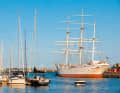 The former sailing training ship "Gorch Fock (I)" is a floating museum on the north pier opposite the Citymarina and is a permanent guest
