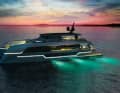 Only the finest. Inspired by the design of super sports cars, Sunreef has created a catamaran in a class of its own. The enormous width creates space for a ballroom-style saloon and an owner's suite with bathroom and terrace. Three guest cabins and a fly with bar and whirlpool are also included as standard. It goes without saying that wishes such as a fitness centre on the Beletage will be realised.

	Info: http://www.sunreef-yachts.com