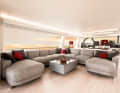 Metropolitanes Interior: Die AB-Designer verschrieben dem dreiteiligen großen Raum auf dem Hauptdeck – Sitzgruppe, Speiseplatz, Steuerstand – eine lichte Lounge-Atmosphäre