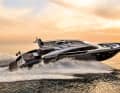 Jumping power: The shipyard interprets its AB 100 as a feline predator. The AB designers chose dangerous-looking metallic grey tones for the fur, i.e. the hull and superstructure