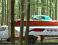 Pictures of the Riva Tritone taken during the restoration.