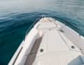 The bow area offers a spacious lounge: it can be used for dining, lounging or sunbathing.