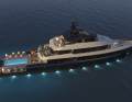In good weather, the aft deck is transformed into an outdoor pool.