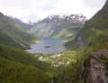 Postkartenpanorama: der Geirangerfjord.
