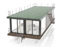 The new houseboats from SEATY offer plenty of space both indoors and outdoors.