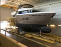 This is what "Ursus" looked like before, a solid 24-metre yacht. The section lines are already marked.