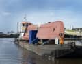 The new rear section and the bow are approaching.