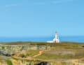 Wide view: the Poulains lighthouse in the north of Belle-Île