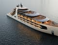 Der Maybach-Yachtliner "Beyond Horizons" wurde mit insgesamt 30 exklusiven Suiten geplant. Das Exterieurdesign stammt von Dölker & Voges in Hamburg. | Rendering Maybach Ocean Club