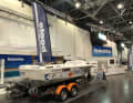 Gebrandet mit den Sponsoren und Partnerfirmen unseres Refit-Projekts: die Conquest 1950 CC auf dem boote-Stand der boot Düsseldorf 2023