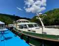 Motorboats, houseboats and pedal boats can be hired from the new jetty at the Saarschleife