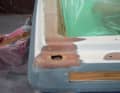 Step 4: Any damage to be repaired must first be sanded down to the laminate over a large area