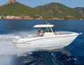 Outboards with up to 2 x 250 hp may be installed on the transom of the Cap Camarat.