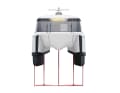 Bow view: The wings receive up to 100 steering impulses per second to stabilise the boat