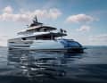 The Lavagna-based shipyard welds the 260-tonne aluminium boat. | Rendering: Tuxedo Yachting House