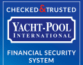 Yacht-Pool vergibt das Qualitätssiegel „Checked & Trusted Financial Security System“ an Vercharterer, deren Bonität, Geschäftsgebaren und Flottenzustand er zuvor streng geprüft hat