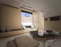 Below deck, the designers focussed on the feeling of space
