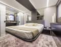 The owner sleeps in a suite amidships.