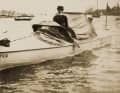 Dorothy Levitt on her boat in 1903.