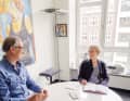 In conversation: Arndt-Helge Grap talks about his job, here with Uske Berndt