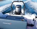 Gliding speed is achieved in no time at all with the electric outboard motor