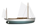 1902: „Abiel Abbot Low“: Der 11,50 m lange Spitzgatter aus Holz war mit einem Zweizylinder-Kerosinmotor mit 10 PS ausgerüstet.