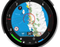 The map view on the 4-inch display.