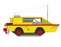 1950: „Half Safe“: Vom Schwimm-Jeep Ford GPA wurden im Krieg 12 000 Stück gebaut – allerdings nicht für Ozeanüberquerungen.
