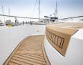 Teak alternative from EcoDeck: It looks similar to teak, but is synthetic