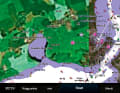 Satellitenbilder brauchen enorm viel Speicherplatz. Darum ist die Auflösung abseits von Häfen oft reduziert. Hier gezeigt am Beispiel Arnis/Schlei | Screenshot: Olaf Schmidt