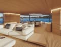 Interior: Giorgio Cassetta designed the interior. Here is the main deck.