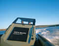 The skipper and his co-pilot are well protected behind the windscreen