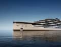"Ulyssia" soll bei der Meyer Werft in Papenburg nach Plänen von Designer Espen Øino entstehen. Baubeginn: Sommer 2025. | Rendering: Ulyssia Residences AG
