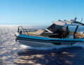 The tender is optionally available with a 450 hp outboard engine.