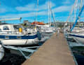 Better not to enter: Narrow floating jetties separate these moorings in Norway.