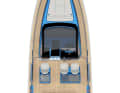 The version with a large sun lounger at the stern.