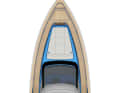 The T-top covers the forward seating area, but can be extended electrically towards the stern.