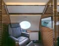 Die glänzenden Paneele zeigen Riva-Streifen. So sieht Fliegen aus in einer Gulfstream G650.