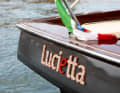 The e-water taxi bears the name "Lucietta".