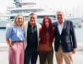 Das für die Sirena 118 verantwortliche Team: Anne Maaike van Schayck de Rover und Cor D. Rover (Interieur), Ipek Kırac (GründungsfamilieSirena) und Germán Frers (Konstruktion).